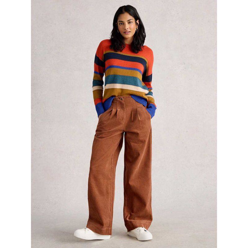 White Stuff Olive Stitch Stripe Jumper image number 3